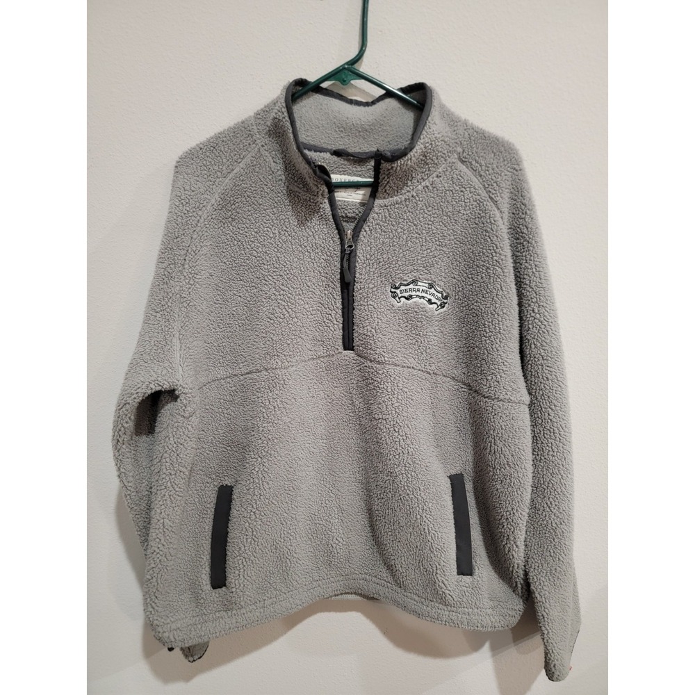 SIERRA NEVADA Brewing Beer Embroidered gray Thick Sherpa Sweatshirt Jacket Xl